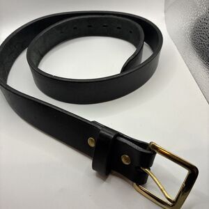 Handmade Men’s Black Leather Belt Size 40 1.5” Wide Classic Casual